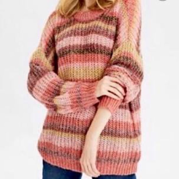 American Eagle Outfitters Oversized Drop Shoulder Crew Neck Sweater Medium - Picture 4 of 4